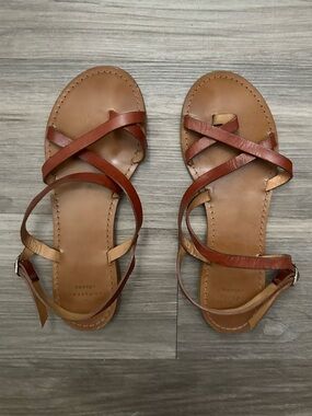 Sezane Adeline Leather Sandals 39 8